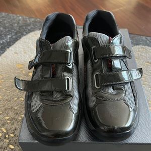 Prada sport men’s sneakers black 8 Velcro shoes Nevada bike black sneakers